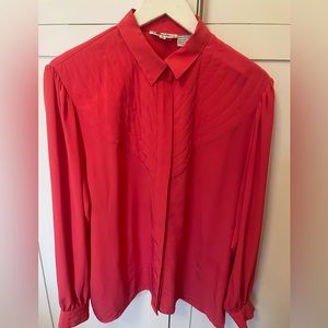 Pink/red vintage blouse. Size 14(fits more like 12)
